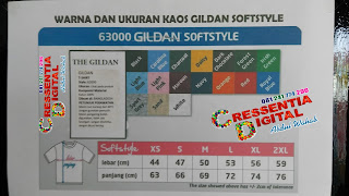 Ukuran Kaos Import Gildan