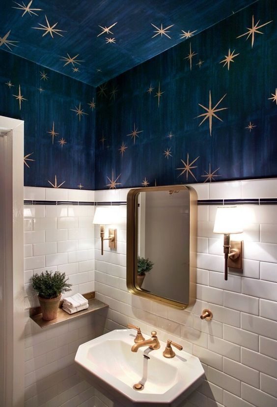 50 Unique Bathroom Wallpaper For Your Inspiration ARA HOME