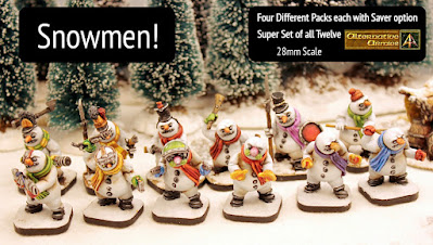 New Snowmen and value set seasonal range 28mm and 15mm New Snowmen and value set seasonal range 28mm and 15mm