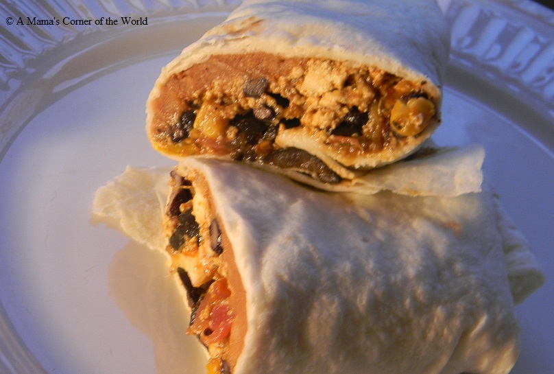 Meatless Monday Recipe Idea Spicy Black Bean and Tofu Burrito Recipe