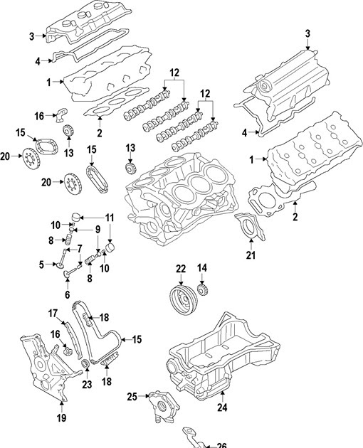Parts Diagrams - Ford Taurus 2009 Engine Parts Component