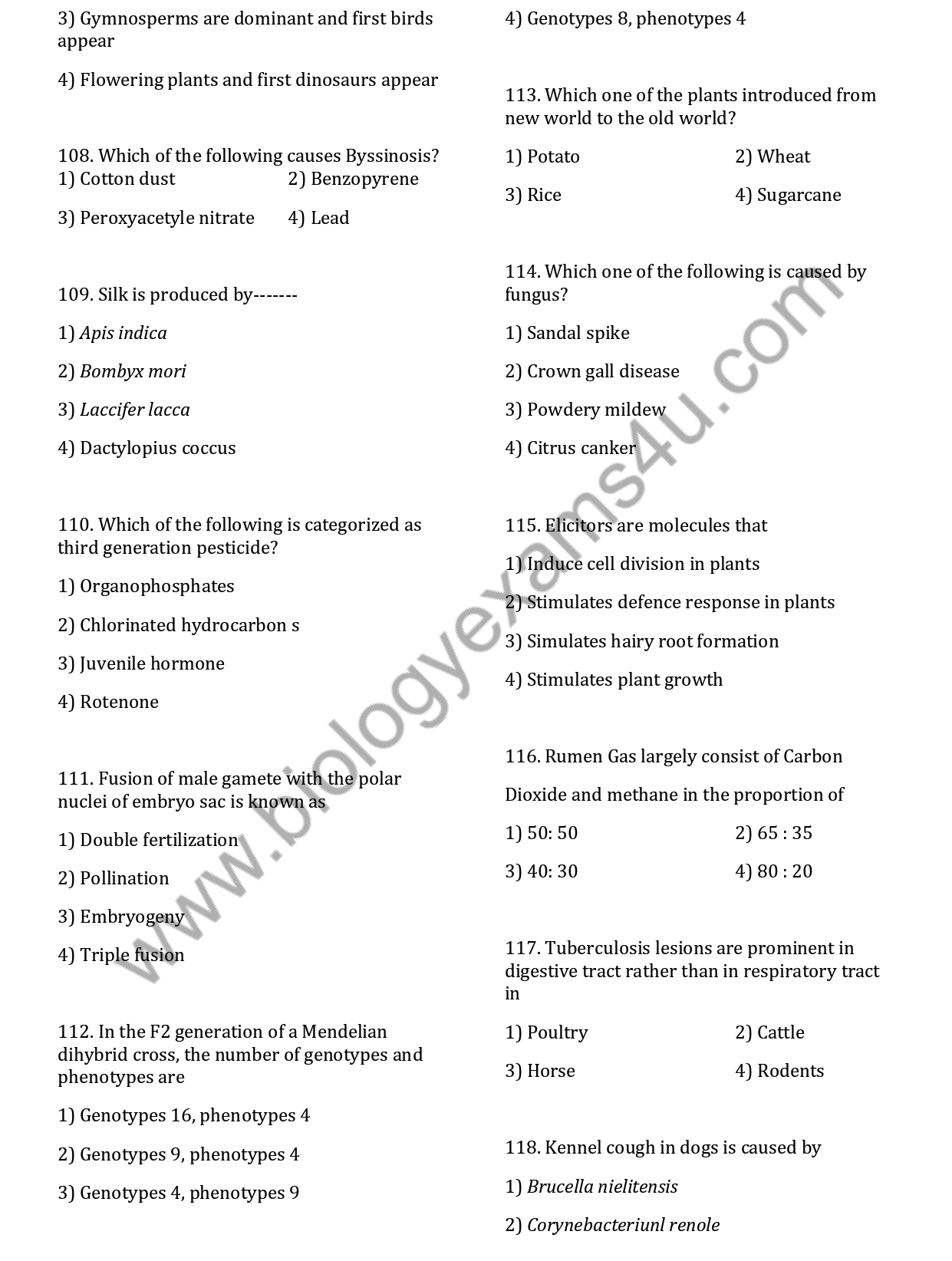 ICMR JRF Life Science 2019 Question Paper