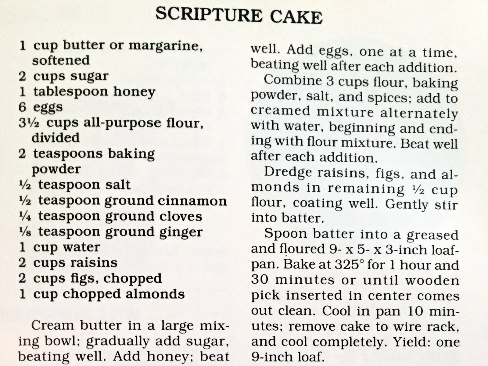 Rosemary's Sampler: Scripture Cake