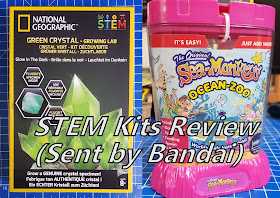 Bandai STEM Kits - Glowing Crystals and Sea Monkeys packs