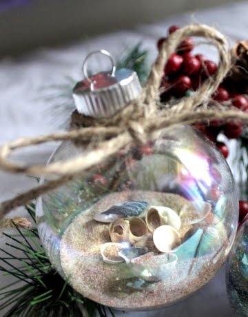 filled clear ball ornament crafts