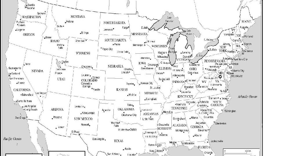 Printable Map Of The United States With Major Cities Usa Map 2018