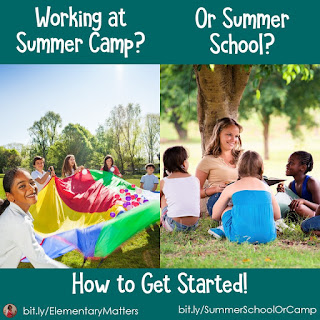 What Are You Doing This Summer? This blog post has several suggestions, ideas, and freebies for teachers who will be working with children this summer.