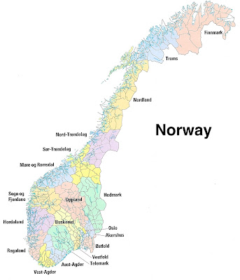 Norway Map.