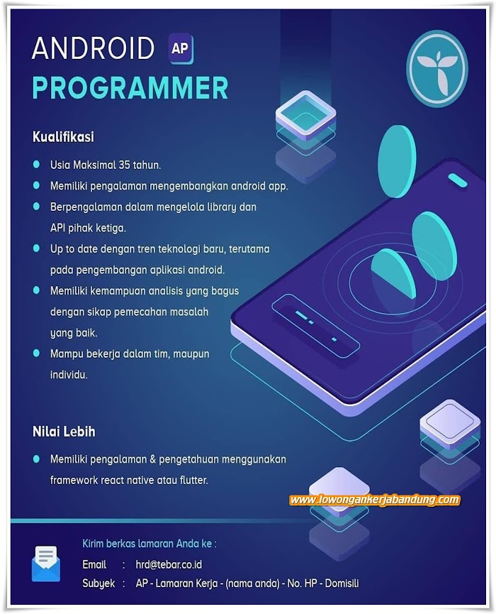 Loker Bandung Karyawan Android Programmer