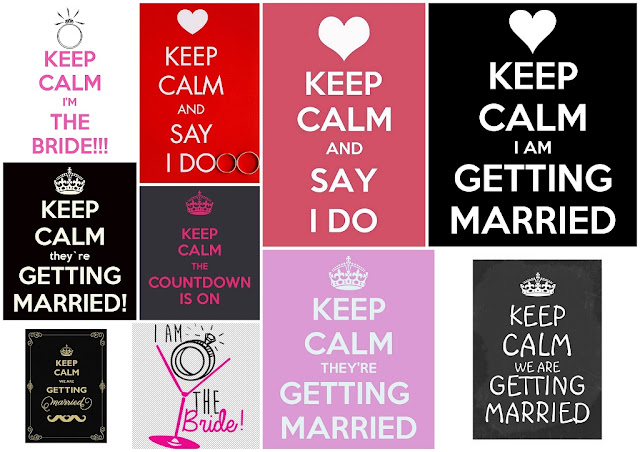 Carteles "Keep Calm" para Bodas.