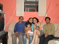 Confraternização com Helenilda (esposa), Hellen (filha), Indira e Joao Batista