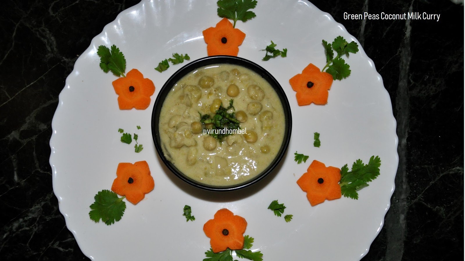 Green Peas Coconut Milk Curry Side dish for Aapam and Idiyappam