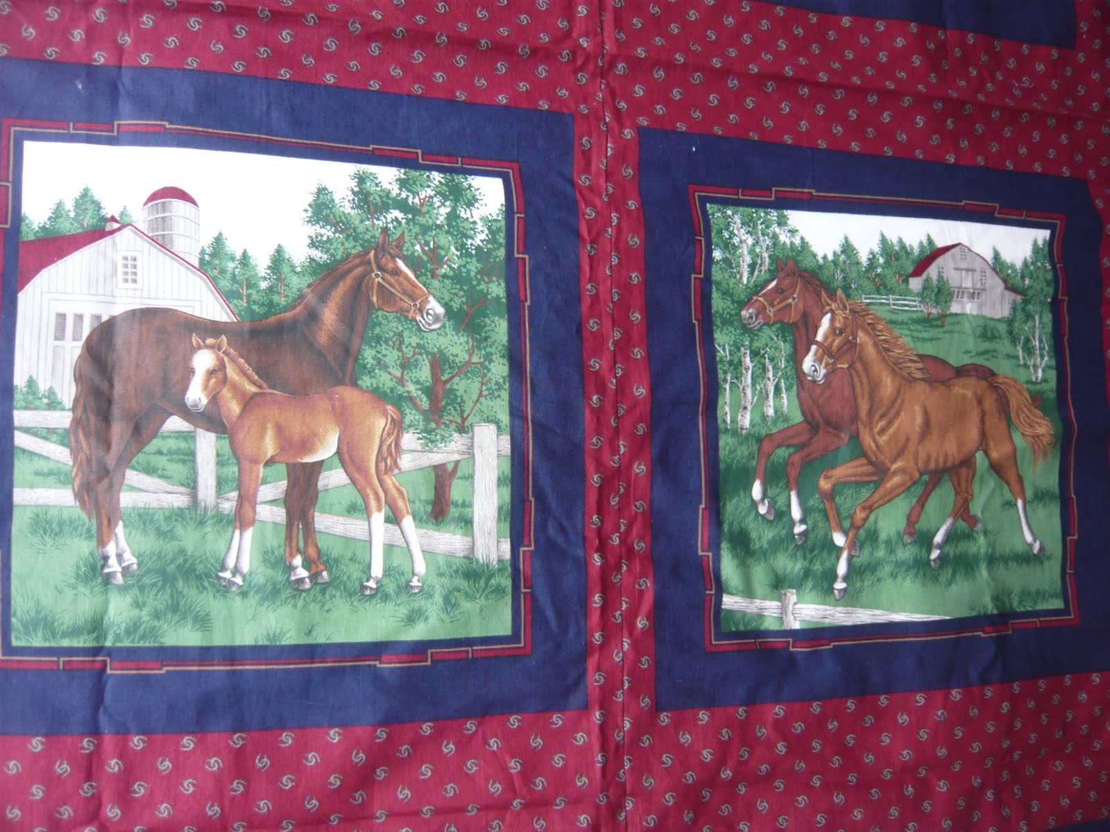 Handmade With Love Horse Quilt Cover