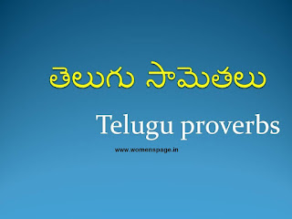 Telugu Samethalu Proverbs And Their Meanings In English