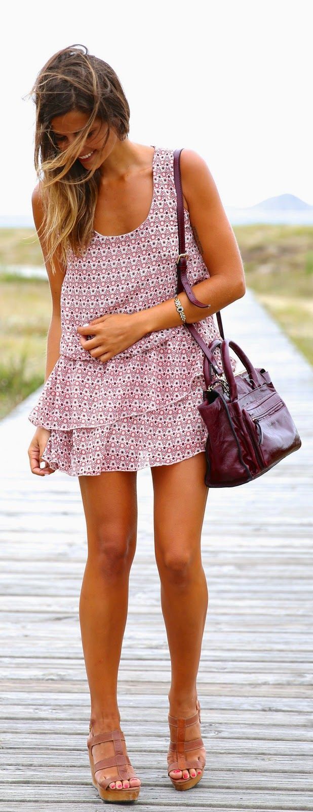 Fashion trends | Summer stylish patterned mini dress, strapped sandals ...