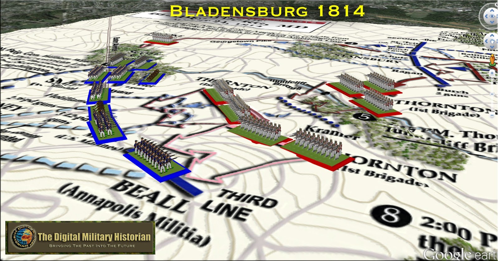 The Digital Military Historian Battle of Bladensburg Map