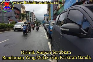 Dishub Ambon Tertibkan Kendaraan Yang Melakukan Parkiran Ganda 1 InShot 20200911 224922714