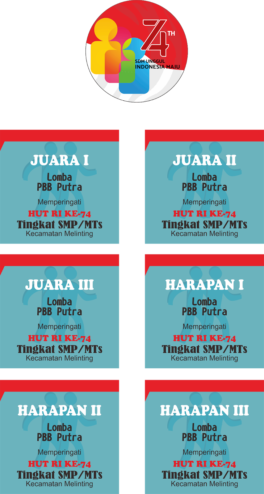 Desain Label Piala Cabang Baris Berbaris Aan Channel