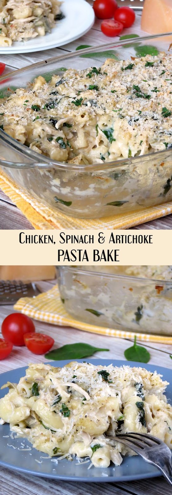 Chicken, Spinach And Artichoke Pasta Bake Recipe