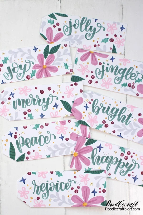 Printable Vintage Script Gift Tags, Junk Journal Floral Tags By Green Light  Ideas