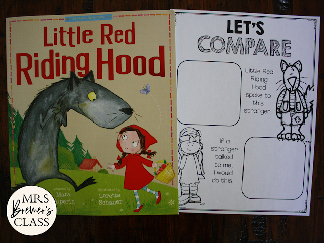 Little Red Riding Hood Fairy Tales activities unit with Common Core aligned literacy companion activities for First Grade and Second Grade