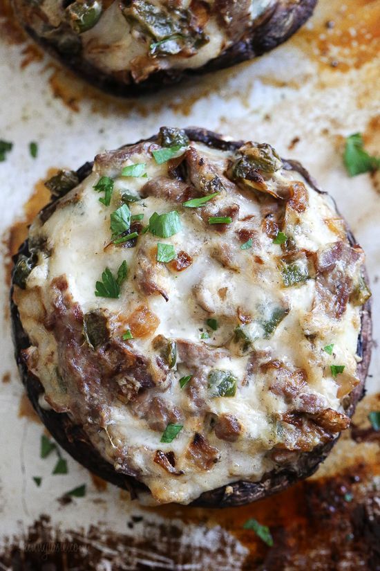 Philly Cheesesteak Stuffed Portobello Mushrooms Diet Healthy Recipe