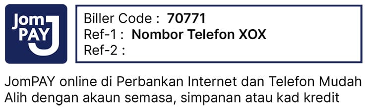 Topup dan Bayar Bil ONEXOX JomPAY Topup dan Bayar Bil ONEXOX JomPAY