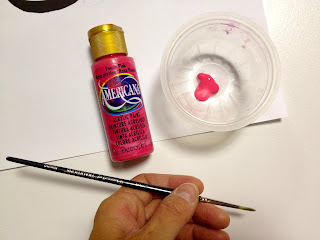 decoart americana acrylic paint headboard monogram carved diy peony traditions brush round using pink