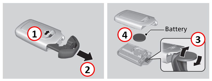 Change battery in honda key fob