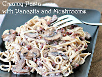 Creamy Pasta with Pancetta and Mushrooms