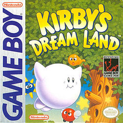 Imagen con el cartucho para Game Boy de Kirby's Dream Land, 1992