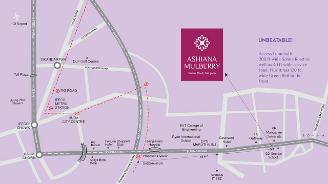Ashiana Mulberry Location map