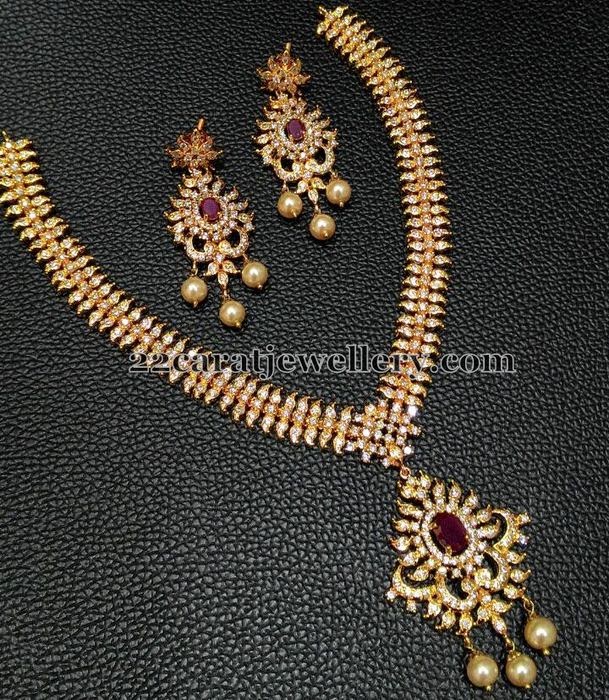 1 Gram Gold Diamond Style Necklaces