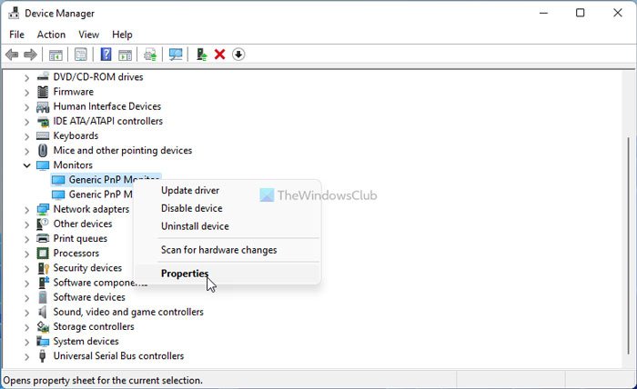Fix Generic PnP Monitor niet gedetecteerd probleem op Windows 11/10