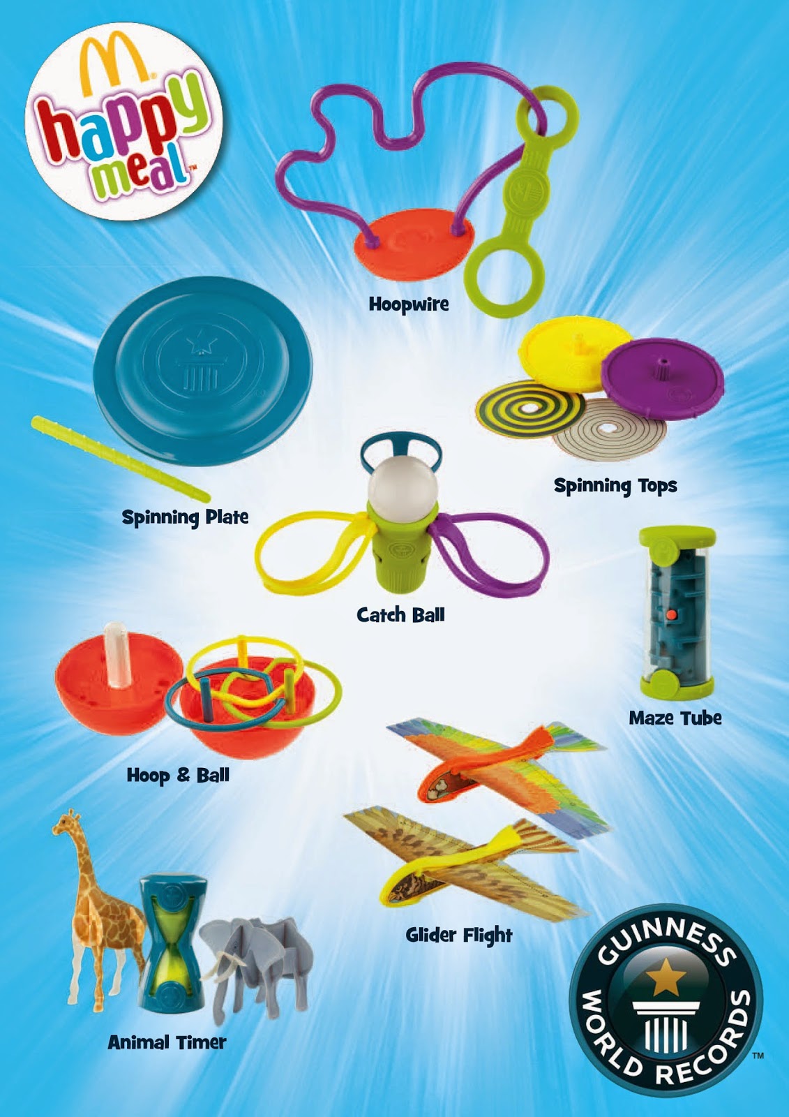 Yolantele Guinness World Record Toys for Mcdonalds' Happy Meal