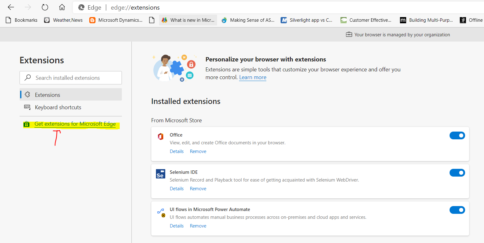 "You need the Selenium IDE Extension" prompt when creating UI Flow Ms