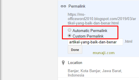 Permalink ( Tautan Permanen)