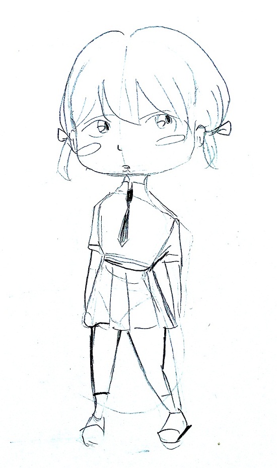 Cara menggambar chibi manga - MAYAGAMI