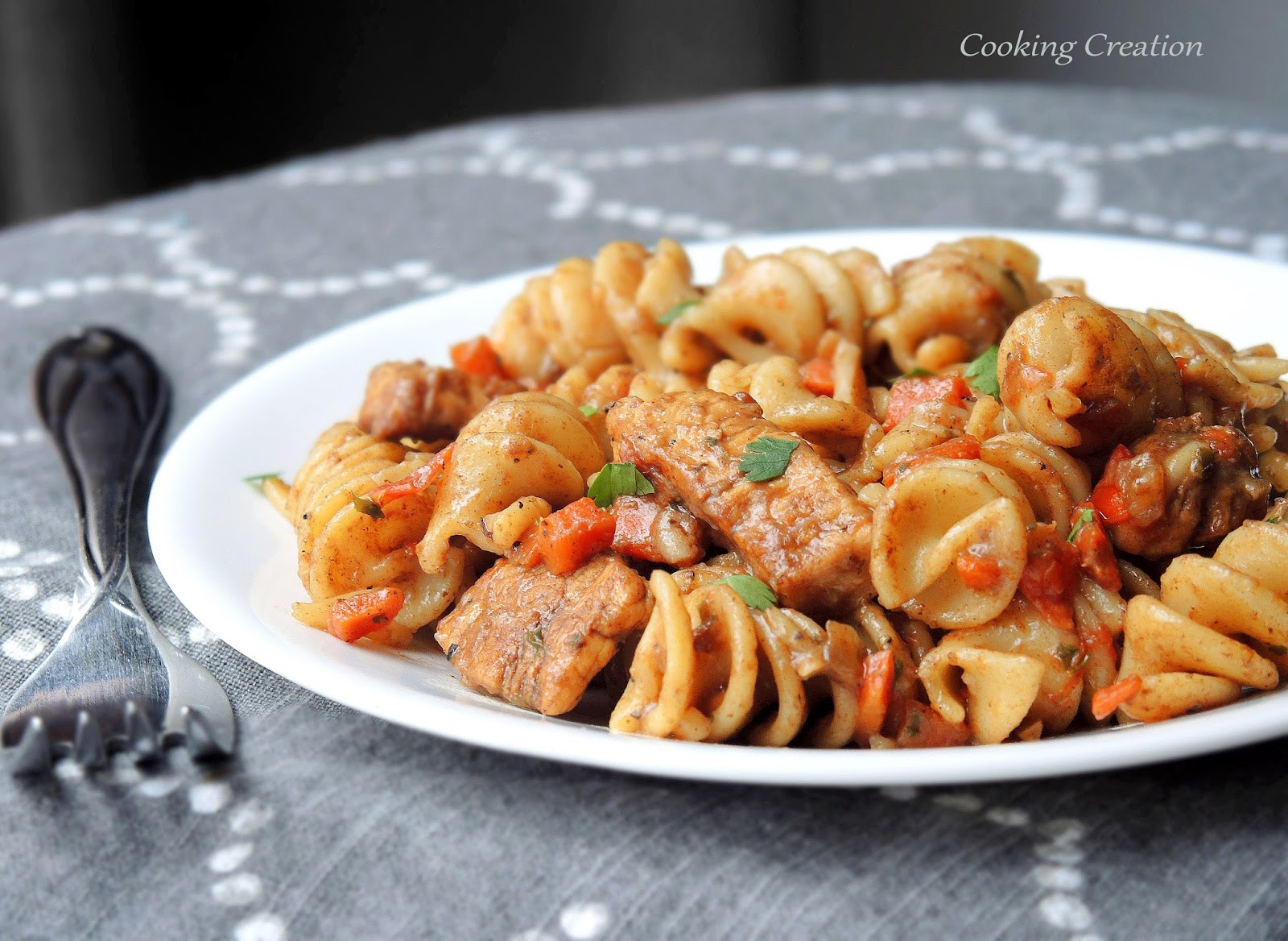 Cooking Creation: Skillet Balsamic Chicken & Rotini