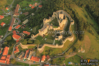 letecký snímek hradu