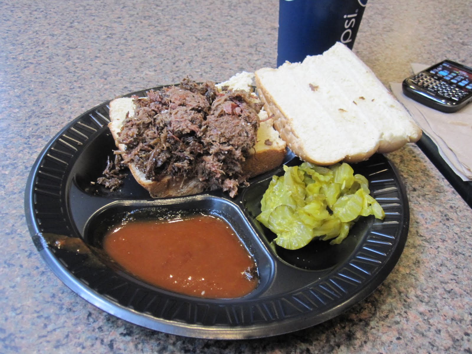 Man Up Tales of Texas BBQ™ Choppedbeef sandwich at Railhead