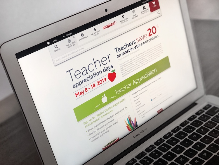 Staples Teacher Appreciation Days Are Back! Toronto Teacher Mom