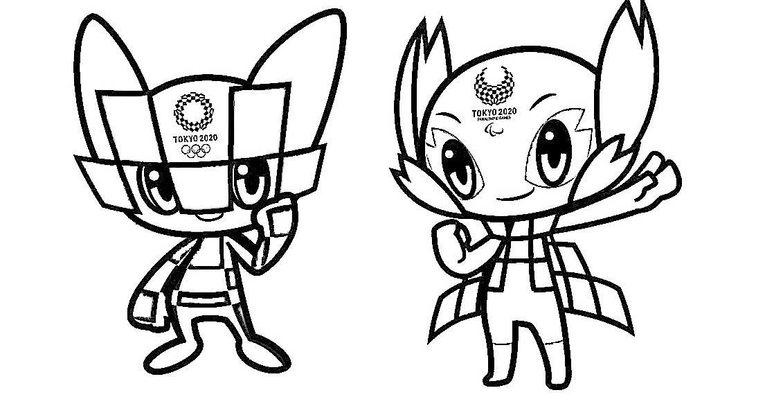 Tokyo 2020 Olympics Mascot Coloring Pages | Suporte Geográfico