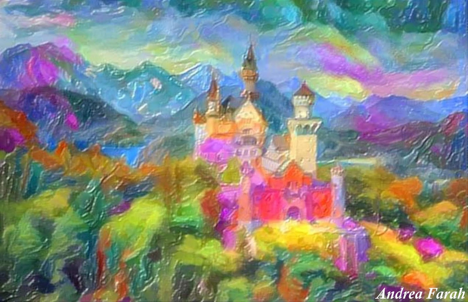 Beautiful castle painting 11