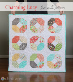 Charming Lucy baby quilt charm pack quilt free tutorial