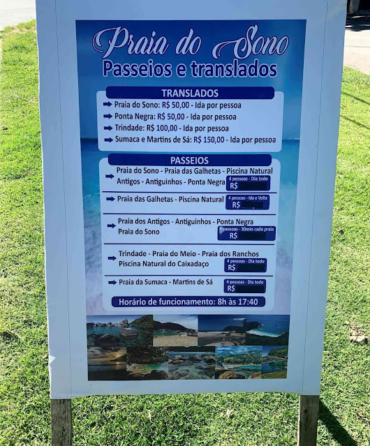 Praia do Sono em Paraty banner fixo de opções de passeio para praia do sono