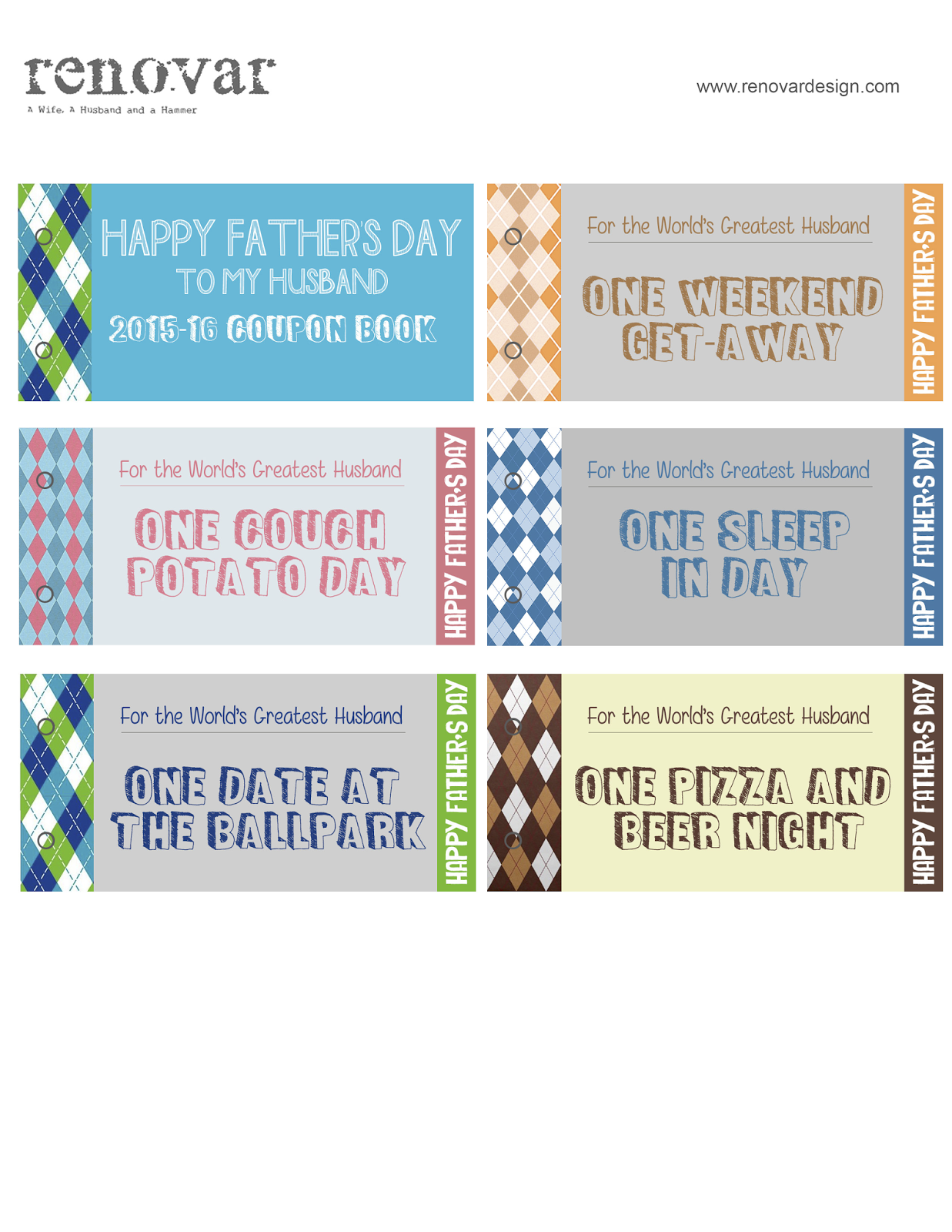 Father S Day Coupon Book Ideas
