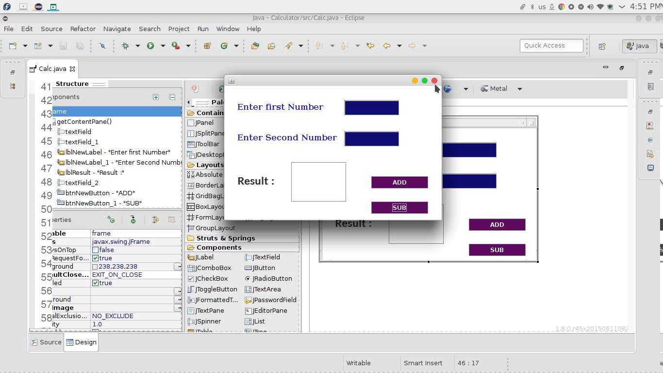 66 JAVA Swing GUI WindowBuilder كورسات بالعربي