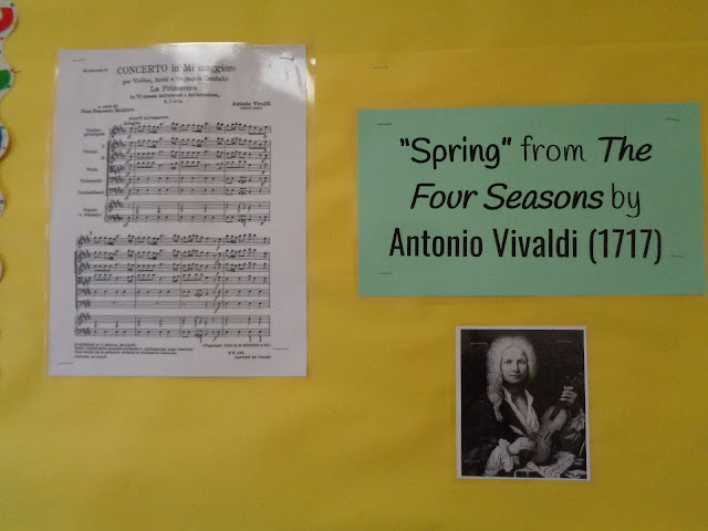 Springtime music bulletin board