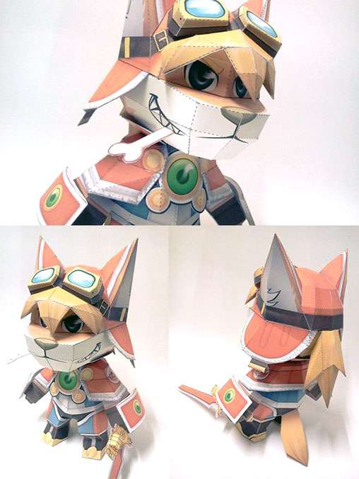 Solatorobo Red the Hunter Red Savarin Papercraft Paperized Crafts